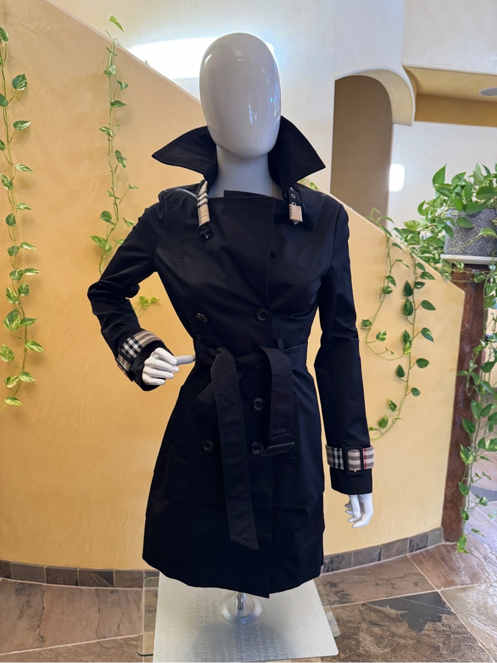 blanc noir Black Trench Coat
